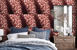 Обои 1771-17 фото в интерьере спальни превью