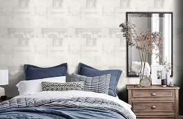 Обои Augustus Pencil AG02 фото в интерьере спальни превью