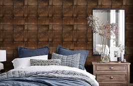 Обои Colonial Leather CO03 фото в интерьере спальни превью