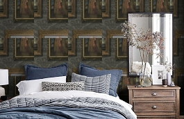 Обои Gallery C Red фото в интерьере спальни превью