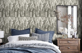 Обои Paintbox A Sepia PBX3A фото в интерьере спальни превью