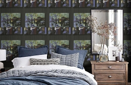 Обои Rockefeller B Stone фото в интерьере спальни превью