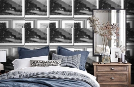 Обои Studio C Gray фото в интерьере спальни превью