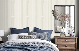 Обои Trianon White TR04 фото в интерьере спальни превью