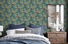 Обои 105-4018 фото в интерьере спальни превью