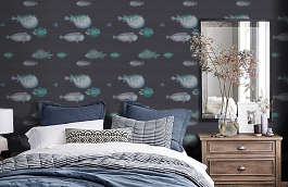 Обои 114-16032 фото в интерьере спальни превью