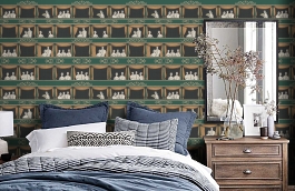 Обои 114-4009 фото в интерьере спальни превью