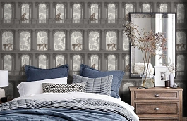 Обои 114-8016 фото в интерьере спальни превью