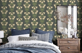 Обои 117-3006 фото в интерьере спальни превью