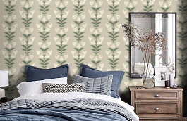 Обои 117-3007 фото в интерьере спальни превью