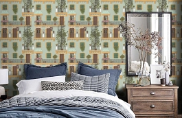 Обои 117-4012 фото в интерьере спальни превью