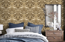 Обои 118-9019 фото в интерьере спальни превью