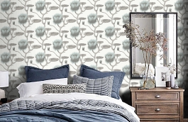 Обои 95-4022 фото в интерьере спальни превью