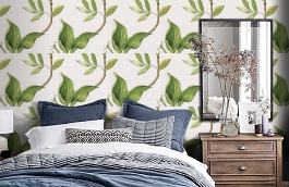 Обои DLR58421 фото в интерьере спальни превью