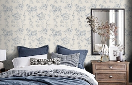 Обои W0027-06 фото в интерьере спальни превью