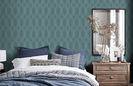 Обои DG10002 фото в интерьере спальни превью