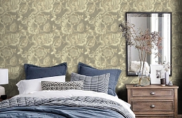 Обои DV40408 фото в интерьере спальни превью