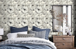 Обои IWB 00933 фото в интерьере спальни превью