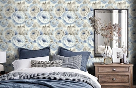 Обои IWB 00936 фото в интерьере спальни превью