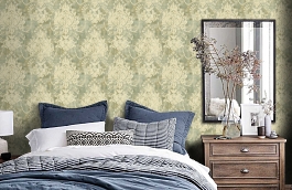 Обои RN60104 фото в интерьере спальни превью