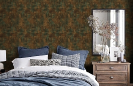 Обои RN61904 фото в интерьере спальни превью