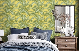 Обои SG41414 фото в интерьере спальни превью