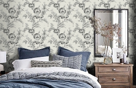 Обои SY40300 фото в интерьере спальни превью