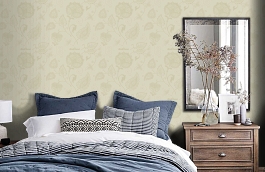 Обои SY41200 фото в интерьере спальни превью