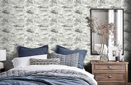 Обои NH11300 фото в интерьере спальни превью