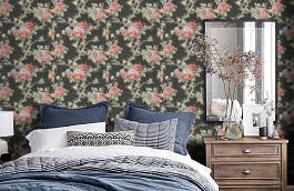 Обои NH20421 фото в интерьере спальни превью