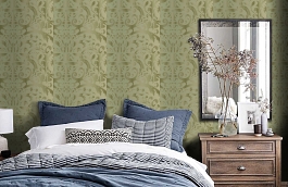 Обои HMY57646 фото в интерьере спальни превью