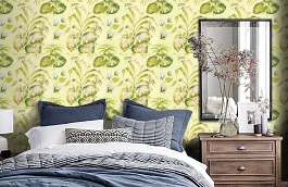 Обои 839-T-1150 фото в интерьере спальни превью