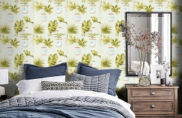 Обои 839-T-1157 фото в интерьере спальни превью