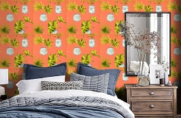 Обои 839-T-1158 фото в интерьере спальни превью