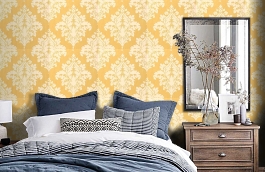 Обои 839-T-2014 фото в интерьере спальни превью