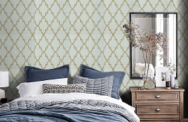 Обои 839-T-2029 фото в интерьере спальни превью