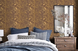 Обои 839-T-2041 фото в интерьере спальни превью