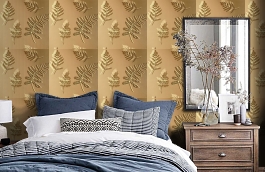 Обои 839-T-2073 фото в интерьере спальни превью