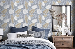 Обои 839-T-4926 фото в интерьере спальни превью