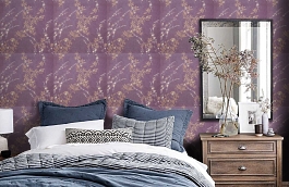 Обои 839-T-4933 фото в интерьере спальни превью