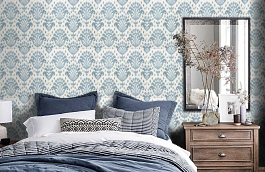 Обои 839-T-4949 фото в интерьере спальни превью