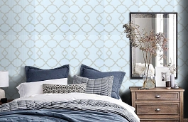 Обои 839-T-4954 фото в интерьере спальни превью