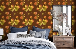 Обои 839-T-6018 фото в интерьере спальни превью