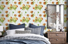 Обои 839-T-6020 фото в интерьере спальни превью