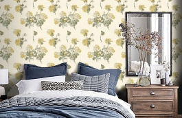 Обои 839-T-6022 фото в интерьере спальни превью