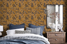 Обои 839-T-6033 фото в интерьере спальни превью