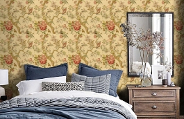 Обои 839-T-6061 фото в интерьере спальни превью