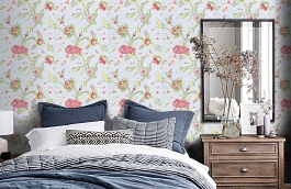 Обои 839-T-6135 фото в интерьере спальни превью