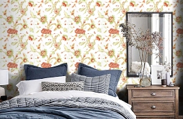 Обои 839-T-6140 фото в интерьере спальни превью