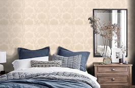 Обои 839-T-7634 фото в интерьере спальни превью